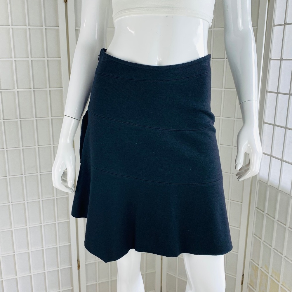 Vintage ALAÏA, womens black asymmetrical skirt, 42,